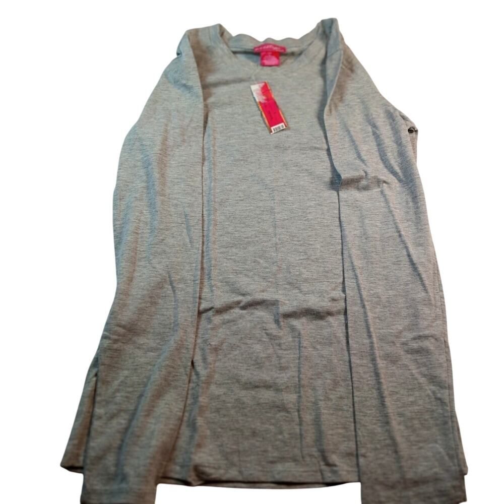 Prestige Edge Women's New w/Tags Gray Long Sleeve Crew Neck Top - Size: Large